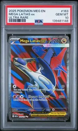 2025 POKEMON MEG EN-MEGA EVOLUTION ULTRA RARE #163 MEGA LATIAS EX PSA 10 - Image 1