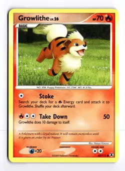 Growlithe 63/111 Rising Rivals Common Pokemon Moderate Play+ - Image 1