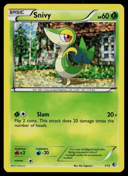 Pokemon Card - Snivy McDonald's Promo 001/012 Holo - Image 1