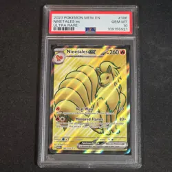 PSA 10 GEM MINT Ninetales EX 186/165 Ultra Rare Scarlet & Violet Pokemon 151 - Image 1
