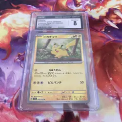 Pikachu Pokemon (2023) Japanese 151 025/165 PokeBall Reverse Holo CGC 8 NM/MINT - Image 1