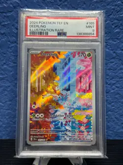 2024 POKEMON TEF EN-TEMPORAL FORCES 165 DEERLING ILLUSTRATION RARE - PSA 9 - Image 1