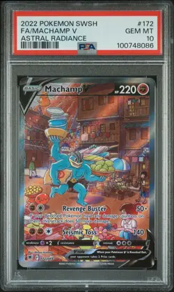 Machamp V 172/189 Astral Radiance Pokemon PSA 10 *086 - Image 1