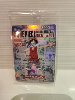 Monkey.D.Luffy (055) (College Basketball US Voyage) P-055 One Piece Promotion... - Image 2