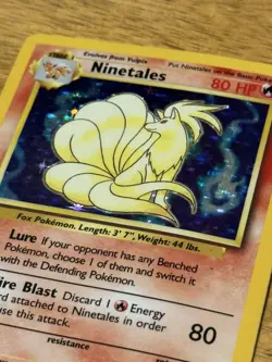 Ninetales 12/102 Base Set Holo Rare Pokemon Card Nintendo TCG WOTC LP - Image 2