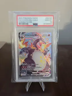 2021 Pokemon SWSH Shining Fates Charizard VMAX SV107/SV122 PSA 10 Gem Mint - Image 1