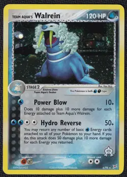 Pokemon Team Aqua’s Walrein 6/95 Holo EX Team Magma VS Team Aqua - Image 1