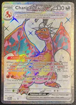 Charizard ex Full Art 056 Pokemon TCG SV Black Star Promos Promo NM - Image 2