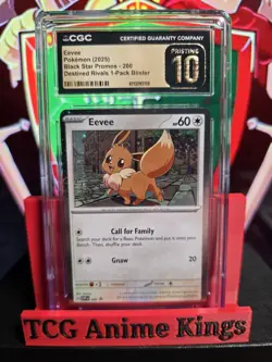 Pokemon 200 Eevee Destined Rivals Black Star Promo Cosmo Holo CGC Pristine 10 - Image 1