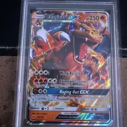 2017 Pokemon Sun & Moon Charizard GX Burning Shadows Card PSA 8 - Image 2
