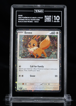 2025 Pokemon SVP EN- SV Black Star EEVEE Promo #200 Cosmo holo Grade 10 - Image 1