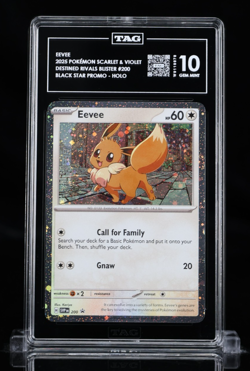 2025 Pokemon SVP EN- SV Black Star EEVEE Promo #200 Cosmo holo Grade 10 - Image 2