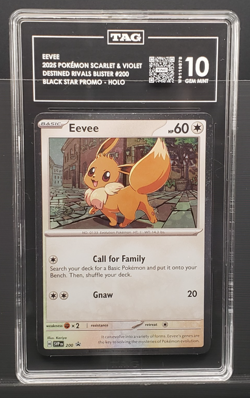 2025 Pokemon SVP EN- SV Black Star EEVEE Promo #200 Cosmo holo Grade 10 - Image 4