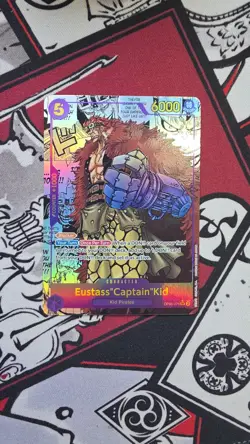 One Piece Tcg Card Op05-074 Eustass Captain Kid Op05 Manga Rare Alt Art Top - Image 1
