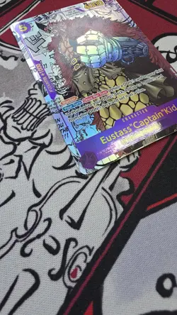 One Piece Tcg Card Op05-074 Eustass Captain Kid Op05 Manga Rare Alt Art Top - Image 2