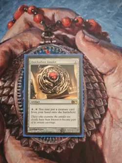 Quicksilver Amulet Magic 2012 M12 Artifact Rare Magic: The Gathering Card - Image 1
