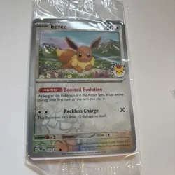 Eevee 074/131 POKEMON DAY 2025 Reverse Holo Promo Pokemon Card * Sealed * - Image 1