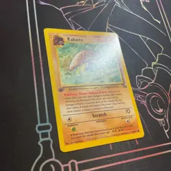 Pokemon Cards TCG: Base FOSSIL Set - KABUTO 50/62 - 1ST Edition NM - Image 2