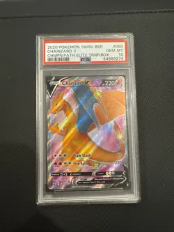 2020 Pokemon Champion's Path ETB Promo Charizard V SWSH050 - PSA 10 GEM MINT - Image 1