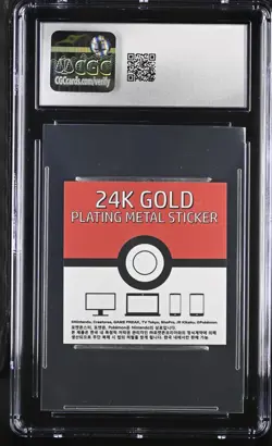 Pidgey 24k Gold Plated Sticker Pokemon CGC 10 - LOW POP! - Image 2