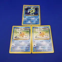 Gyarados 6/102 Base Set Holographic Rare Pokemon Card & 2x Magikarp 35/102 TCG - Image 1