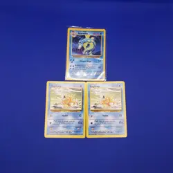 Gyarados 6/102 Base Set Holographic Rare Pokemon Card & 2x Magikarp 35/102 TCG - Image 2