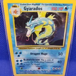 Gyarados 6/102 Base Set Holographic Rare Pokemon Card & 2x Magikarp 35/102 TCG - Image 4