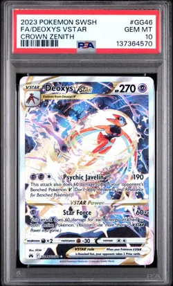 PSA 10 SEQUENTIAL DEOXYS VMAX GG45 DEOXYS VSTAR GG46 CROWN ZENITH POKEMON 😍 - Image 4