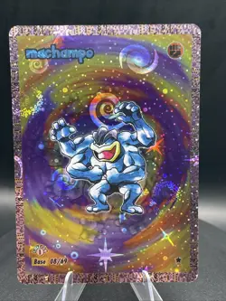 Machampo (Machamp) 8/69 Holo - Dittomon Base Set First Edition Fan Art Pokemon - Image 1