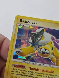 2007 Pokemon TCG DP Secret Wonders Raikou Cracked Ice Holo 16/132 - Image 2