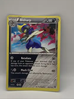 Bisharp 64/114 Pokemon TCG XY Steam Siege Rare Holo Card - Image 1