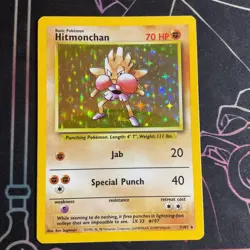 Hitmonchan 7/102 Holo Base Set - Pokemon Card - VLP 💎 - Image 2
