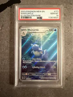 Pokemon TCG Wartortle Scarlet & Violet 151 Card Holo IR 171/165 PSA 10 #171 EN - Image 1