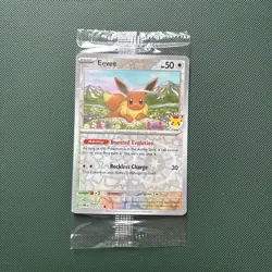 Eevee Pokemon Day Stamp Prismatic Evolutions Set TCG Card 074/131 Sealed - Image 1