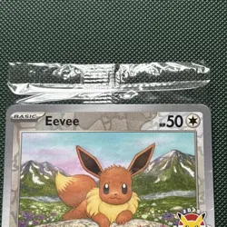 Eevee Pokemon Day Stamp Prismatic Evolutions Set TCG Card 074/131 Sealed - Image 3