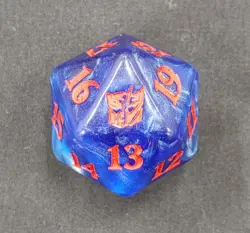 Transformers MTG Oversized / Jumbo Spindown D20 Dice - Magic The Gathering - Image 1