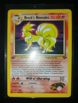 POKEMON TCG BROCK'S NINETALES 3/132 HOLO 1ST EDITION ENG - GYM CHALLENGE NO PSA - Image 1