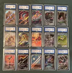 Pokemon Graded Slab Bundle Lot Of 15 Cards - Image 1
