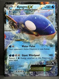 Pokemon TCG Kyogre EX XY Black Star Promos Holo Rare Card XY41 LP - Image 1