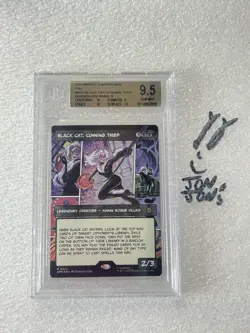 BGS 9.5 GEM Black Cat, Cunning Thief Marvel's Spider-Man Foil Graded Commander - Image 1