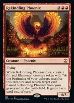 x1 Rekindling Phoenix M MTG Commander Streets of New Capenna M/NM, English - Image 1