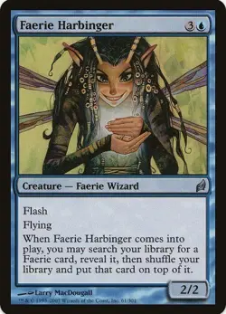 1 x Faerie Harbinger - Lorwyn - LP - Magic The Gathering - MTG - EOF - Image 1