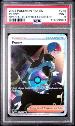 PSA 9 Penny #239/091 Special Illustration Rare - Paldean Fates Pokemon TCG Card - Image 3
