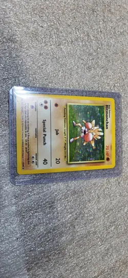 Hitmonchan 7/102 - Base Set Unlimited Holo Rare Vintage WOTC 1999 Pokemon TCG - Image 1