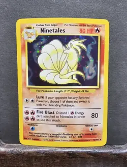 Ninetales Holo Pokemon Card 12/102 Base Set LP Condition - Image 1