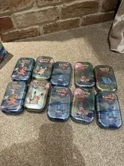 Pokemon Kanto Friends Mini Tins : Display Box With 10 Mini Tins - Tins Sealed - Image 2
