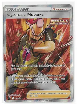 Single Strike Style Mustard - 163/163 - Pokemon Battle Styles Full Art Rare NM - Image 1