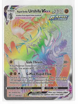 Rapid Strike Urshifu VMAX 169/163 Rainbow Pokemon Battle Styles Ultra Rare NM - Image 1