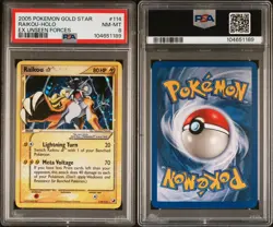 Pokemon 2005 EX Unseen Forces Gold Star #114 RaiKou-Holo PSA 8 - Image 3