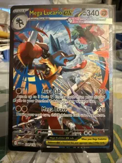 Pokemon TCG IR #179 Mega Lucario EX Ultra Rare Mega Evolutions Mint Condition - Image 2